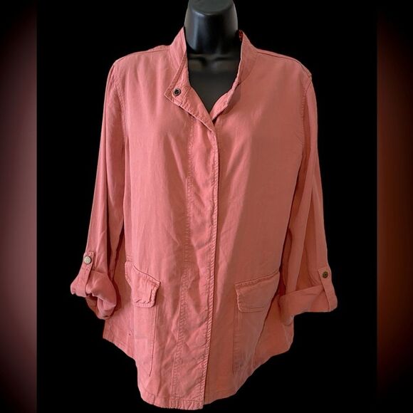 Anthropologie Sanctuary women’s utility jacket lightweight dusty pink NWT size M - Picture 4 of 12